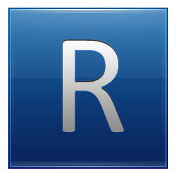 Letter R blue Icon